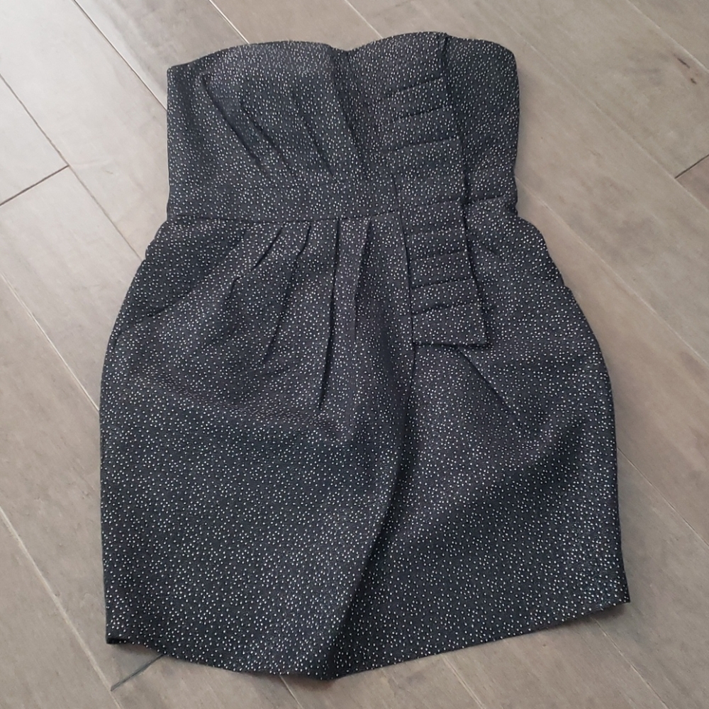 BCBGEnration Strapless Polka Dot Dress